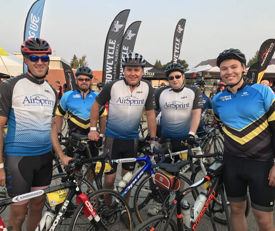 AirSprint team ride to conquer cancer