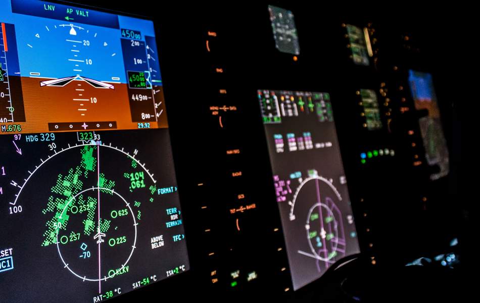 AirSprint Citation CJ3+ Night Flight Deck View