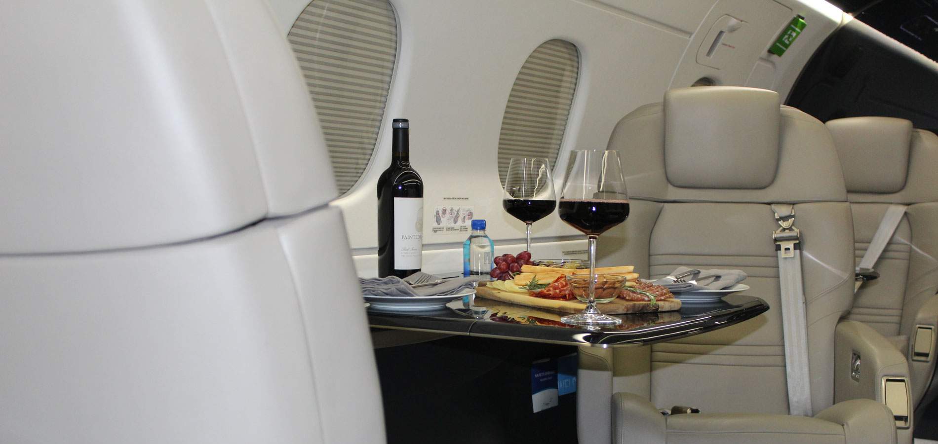 Embrarer Legacy 450 with AirSprint Fine Dining Experience