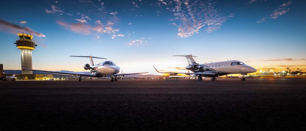 AirSprint Positioned in Palm Springs | Praetor 500 with Citation CJ3+