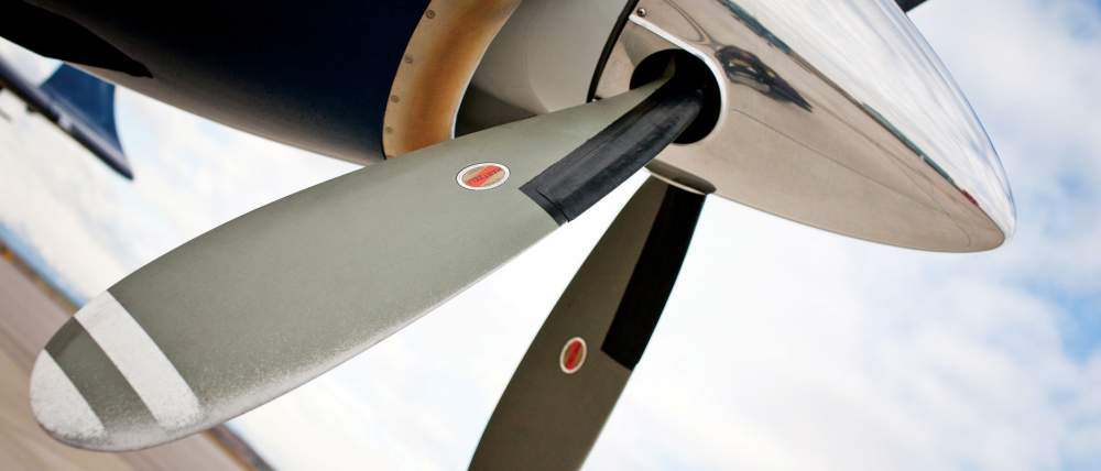 PC-12 First Fractionally Sold Jet Close Up Propeller