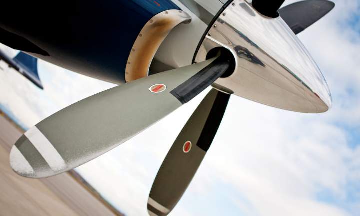 PC-12 First Fractionally Sold Jet Close Up Propeller