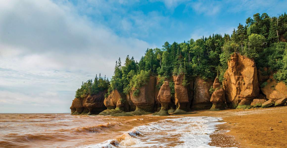 Famous Hopewell Rocks (Flowerpots) at low tide | AirSprint Private Aviation