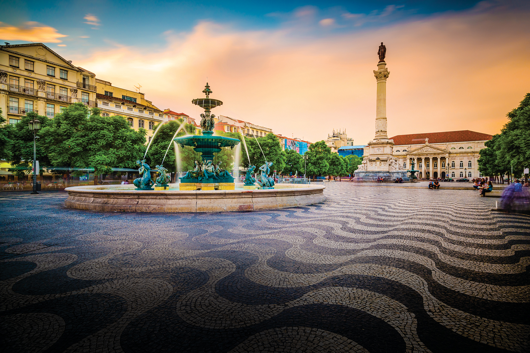 Lisbon, Portugal cityscape at Rossio Square | AirSprint Private Aviation