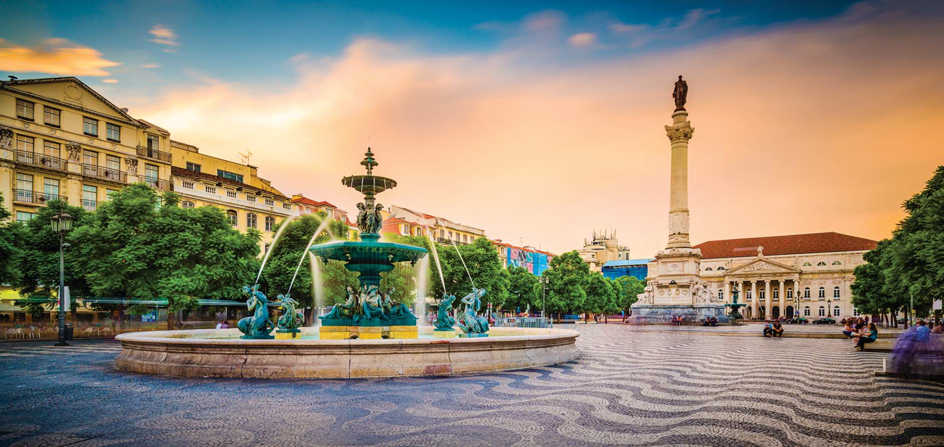 Lisbon, Portugal cityscape at Rossio Square | AirSprint Private Aviation