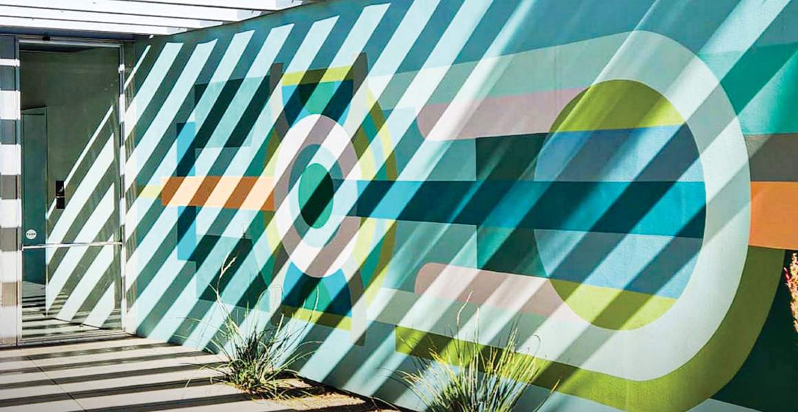 Courtyard mural at Scottsdale Museum of Contemporary Art