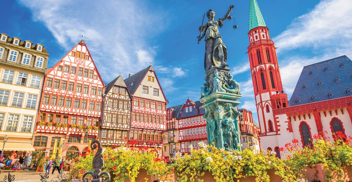 Old Town skyline of Frankfurt