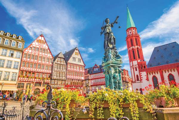 Old Town skyline of Frankfurt